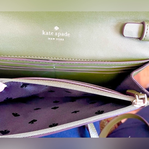 Kate Spade Marti Enchanted Green Leather Wallet Crossbody Bag Purse MSRP $249 - Picture 9 of 16
